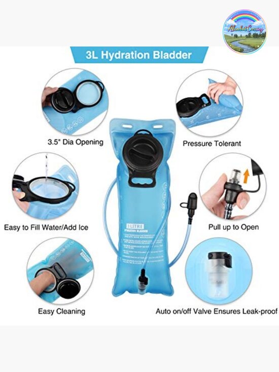 Hydration Backpack with 3L TPU Water Bladder, Molle, Hiking Biking Running